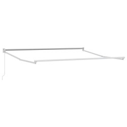 Auvent rétractable anthracite et blanc 4x3 m tissu et aluminium 