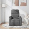 Fauteuil inclinable de massage gris foncé tissu microfibre 