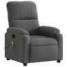Fauteuil inclinable de massage gris foncé tissu microfibre 