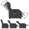 Fauteuil inclinable de massage gris foncé tissu microfibre 