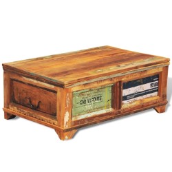 Table basse avec espace de rangement vintage Bois recyclé  