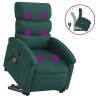 Fauteuil inclinable de massage Vert foncé Tissu 