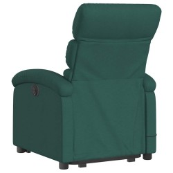 Fauteuil inclinable de massage Vert foncé Tissu 