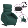 Fauteuil inclinable de massage Vert foncé Tissu 