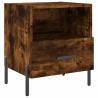 Table de chevet chêne fumé 40x35x47,5 cm bois d’ingénierie 