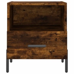 Table de chevet chêne fumé 40x35x47,5 cm bois d’ingénierie 