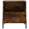Table de chevet chêne fumé 40x35x47,5 cm bois d’ingénierie 