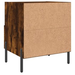 Table de chevet chêne fumé 40x35x47,5 cm bois d’ingénierie 