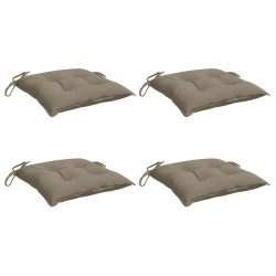 Coussins de chaise lot de 4 taupe 50x50x7 cm tissu oxford 