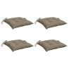 Coussins de chaise lot de 4 taupe 50x50x7 cm tissu oxford 