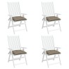 Coussins de chaise lot de 4 taupe 50x50x7 cm tissu oxford 