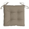 Coussins de chaise lot de 4 taupe 50x50x7 cm tissu oxford 