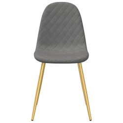 Chaises à manger lot de 6 gris clair velours 
