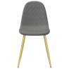 Chaises à manger lot de 6 gris clair velours 