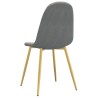 Chaises à manger lot de 6 gris clair velours 
