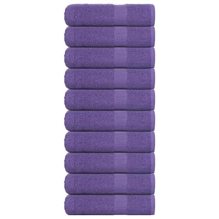 Serviettes de douche 10 pcs violet 70x140cm 360 g/m² 100% coton 