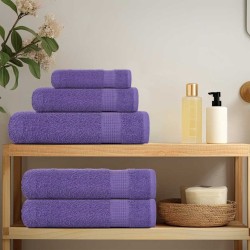 Serviettes de douche 10 pcs violet 70x140cm 360 g/m² 100% coton 