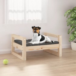 Lit pour chien 55,5x45,5x28 cm Bois de pin solide 