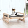 Lit pour chien 55,5x45,5x28 cm Bois de pin solide 