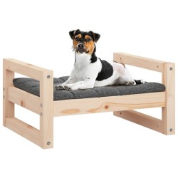 Lit pour chien 55,5x45,5x28 cm Bois de pin solide 