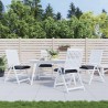 Coussins de chaise lot de 4 anthracite 50x50x7 cm tissu oxford 
