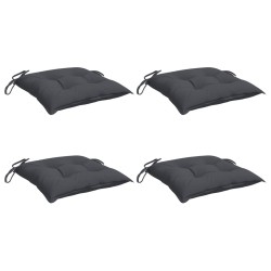 Coussins de chaise lot de 4 anthracite 50x50x7 cm tissu oxford 