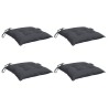 Coussins de chaise lot de 4 anthracite 50x50x7 cm tissu oxford 
