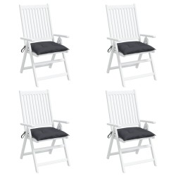 Coussins de chaise lot de 4 anthracite 50x50x7 cm tissu oxford 