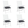 Coussins de chaise lot de 4 anthracite 50x50x7 cm tissu oxford 