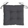 Coussins de chaise lot de 4 anthracite 50x50x7 cm tissu oxford 