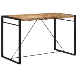 Table de bar 175x90x110 cm bois de manguier massif brut 