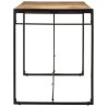 Table de bar 175x90x110 cm bois de manguier massif brut 