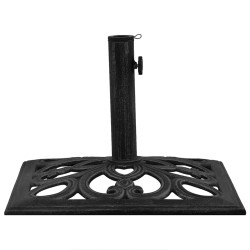 Socle de parasol Noir 47x47x33 cm Fonte 