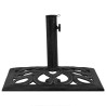 Socle de parasol Noir 47x47x33 cm Fonte 