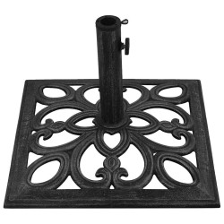 Socle de parasol Noir 47x47x33 cm Fonte 