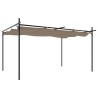 Pergola avec toit rétractable taupe 395x292x230 cm 