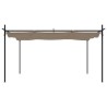 Pergola avec toit rétractable taupe 395x292x230 cm 