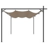 Pergola avec toit rétractable taupe 395x292x230 cm 
