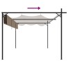 Pergola avec toit rétractable taupe 395x292x230 cm 