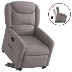 Fauteuil inclinable taupe tissu 