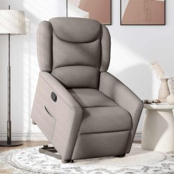 Fauteuil inclinable taupe tissu 