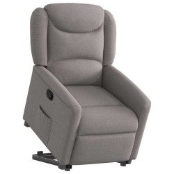 Fauteuil inclinable taupe tissu 