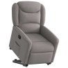 Fauteuil inclinable taupe tissu 