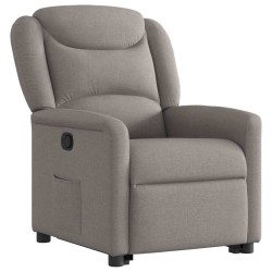 Fauteuil inclinable taupe tissu 