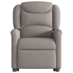 Fauteuil inclinable taupe tissu 