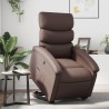 Fauteuil inclinable marron similicuir 