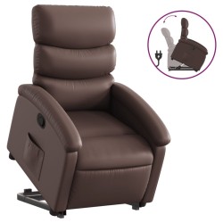 Fauteuil inclinable marron similicuir 
