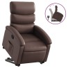Fauteuil inclinable marron similicuir 