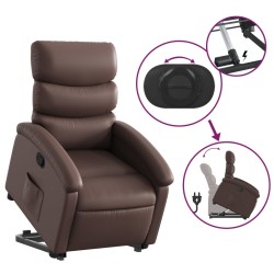 Fauteuil inclinable marron similicuir 