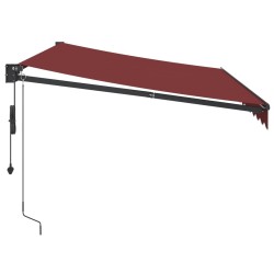 Auvent rétractable automatique bordeaux 350x250 cm 